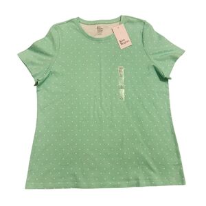 Kim Rogers Green Polka Dot Shirt